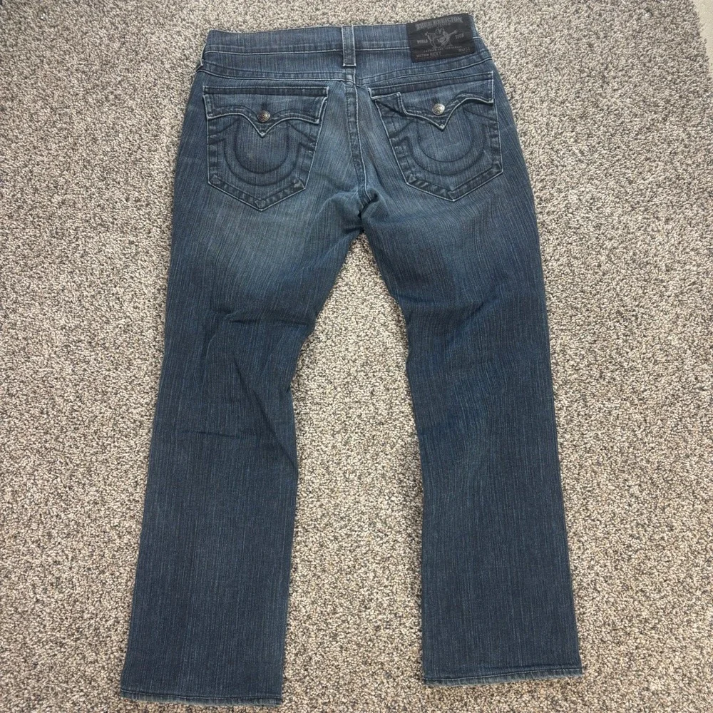 True Religion Ricky Men's 34 Jeans Straight Leg Dark Wash Made in USA MAC859EL